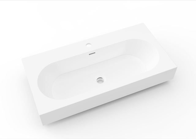 حوض حمام متكامل ذو سطح صلب تجاري